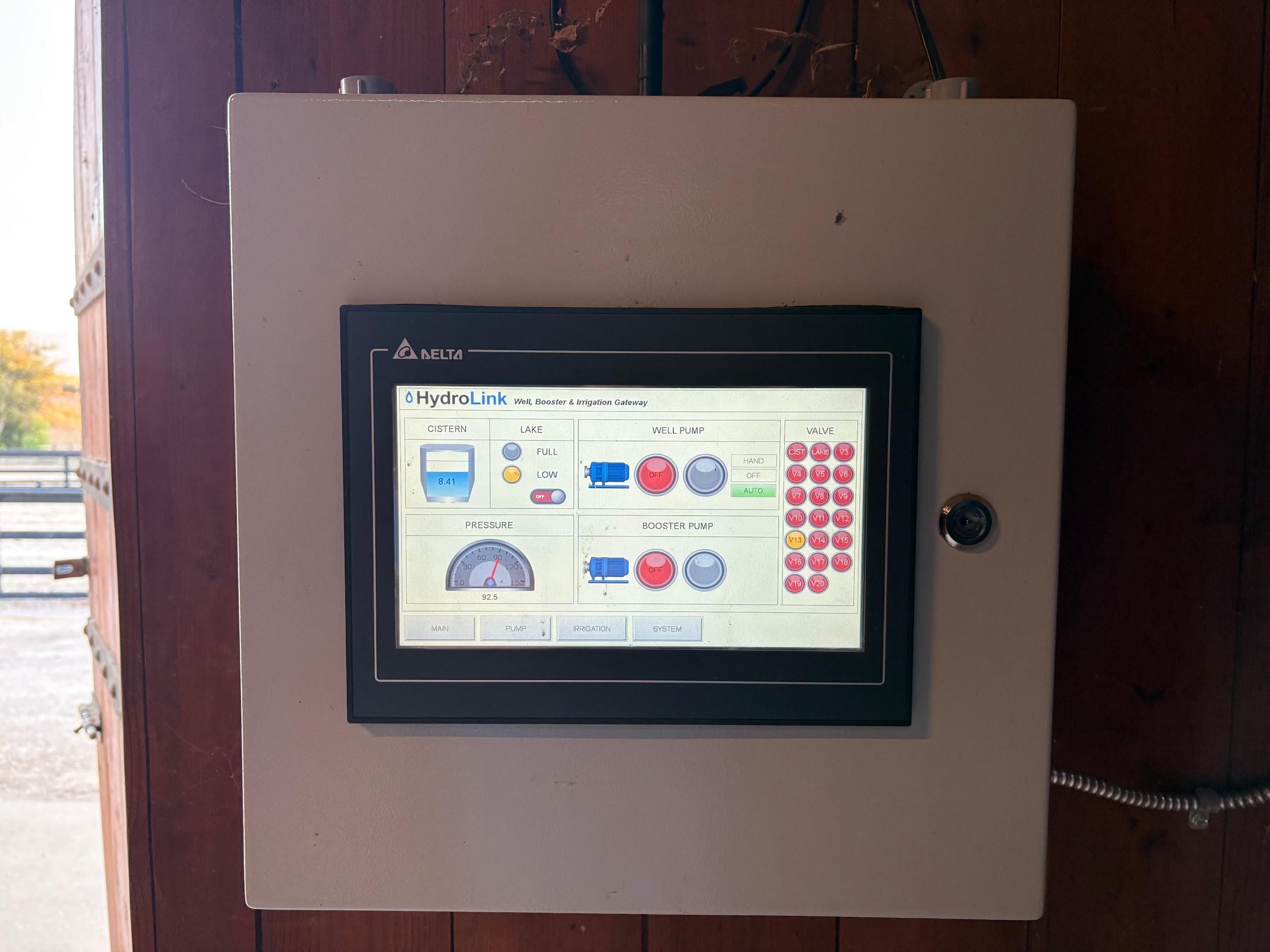 Touchscreen HMI close-up